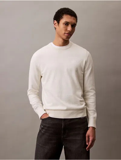Calvin Klein Men's Smooth Cotton Sweater In Tofu