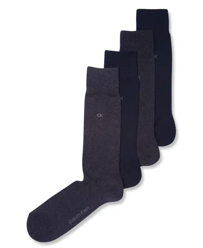 Calvin Klein Men's Socks, 4 Pack Solid In Multi