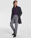 Calvin Klein Men's Solid Black Overcoat In Black