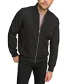 CALVIN KLEIN MEN'S SOLID-COLOR ZIPPER FLIGHT JACKET