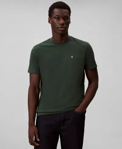 Calvin Klein Men's Solid Crewneck T-shirt In Brown