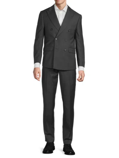 Calvin Klein Men's Solid Double-breasted Slim-fit Suit