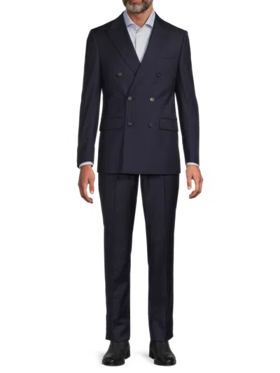 Calvin Klein Men's Solid Double-breasted Slim-fit Suit