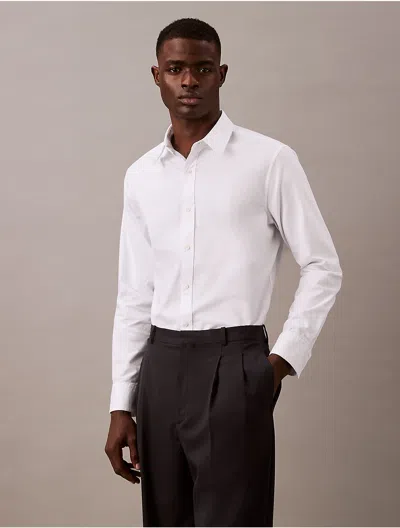 Calvin Klein Men's Solid Oxford Classic Button-down Shirt In White