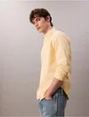 Calvin Klein Men's Solid Oxford Classic Button-down Shirt In Yellow