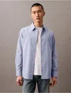 Calvin Klein Men's Solid Oxford Classic Button-down Shirt In Blue Horizon