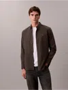 Calvin Klein Men's Solid Oxford Classic Button-down Shirt In Brown