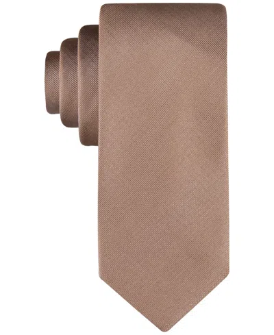 Calvin Klein Men's Solid Tie In Taupe