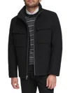 Calvin Klein Men's Solid Wool Blend Jacket In Black