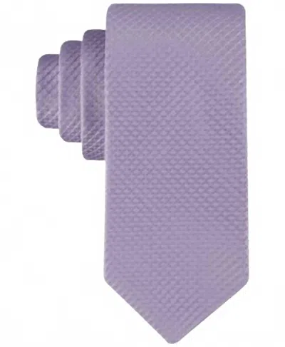 Calvin Klein Men's Spencer Solid Grid Tie In Lilac In Purple