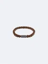 Calvin Klein Men's Square Bead Bracelet In Brown