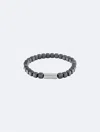 Calvin Klein Men's Square Bead Bracelet In Grey