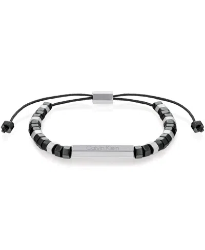 Calvin Klein Men's Stainless Steel Hematite Bracelet In Black