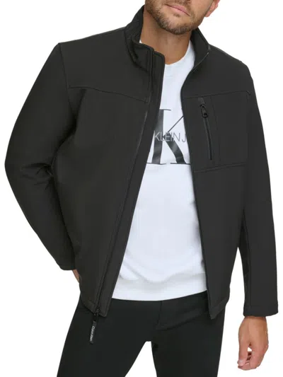 Calvin Klein Men's Stand Collar Jacket In Black