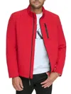 Calvin Klein Men's Regular Fit Stand Collar Jacket In Deep Red