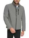 Calvin Klein Men's Stand Collar Jacket In Light Grey