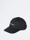 Calvin Klein Six Panel Twill Hat In Black Beauty