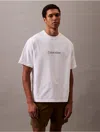 Calvin Klein Men's Standard Logo Relaxed Tee In Brilliant White
