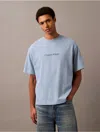 Calvin Klein Men's Standard Logo Relaxed Tee In Blue