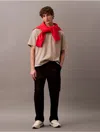 Calvin Klein Men's Standard Logo Relaxed Tee In Vintage Khaki