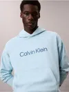 Calvin Klein Men's Standard Logo Terry Hoodie In Blue
