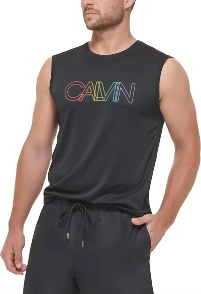 Calvin Klein Men's Standard Rainbow Collection Top In Black