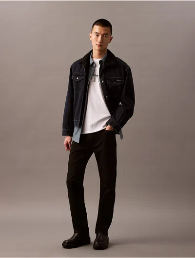 Calvin Klein Men's Standard Straight Fit Jeans In Forever Black