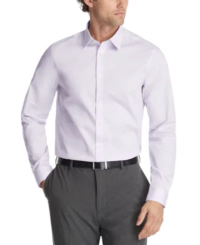 Calvin Klein Men's Steel Plus Regular Fit Modern Pin Cord Dress Shirt In Lilac