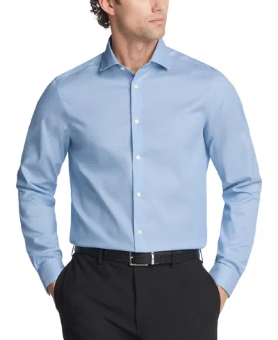 Calvin Klein Men's Steel Plus Slim Fit Modern Pin Cord Dress Shirt In Mist
