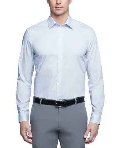 Calvin Klein Men's Steel+ Slim Fit Stretch Wrinkle Free Dress Shirt In Mist