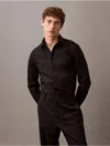 Calvin Klein Men's Slim Stretch Button-down Shirt In Black