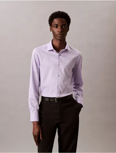 Calvin Klein Men's Steel Solid Slim Fit Button-down Shirt In Lilac