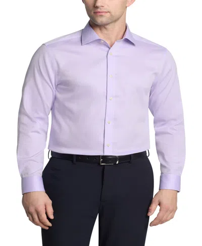Calvin Klein Men's Steel Stretch Slim Fit Dress Shirt In Purple