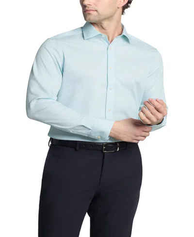 Calvin Klein Men's Stretch Striped Slim-fit Dress Shirt In Mint Julip