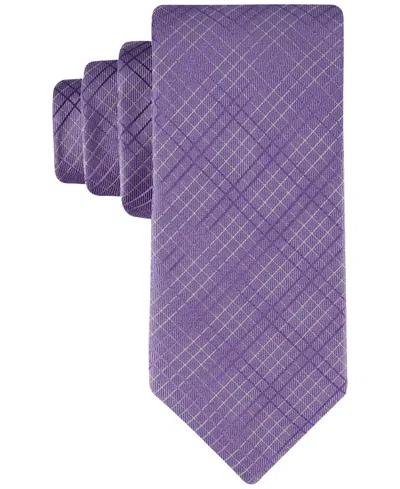 Calvin Klein Men's Stella Grid Tie In Purple