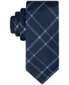 Calvin Klein Men's Stitch Plaid Tie In Navy