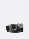 Calvin Klein Men's Stitched Leather Double Prong Belt
