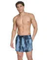 Calvin Klein Men's Stretch Active Modern Euro 5" Swimsuit In Blue