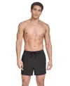 Calvin Klein Men's Stretch Modern Euro 5" Swimsuit In Black