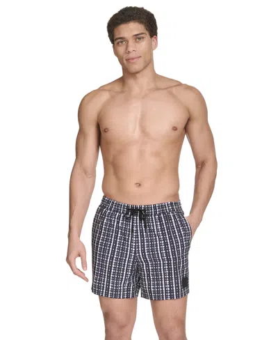 Calvin Klein Men's Stretch Modern Euro 5" Swimsuit In Brush Stroke