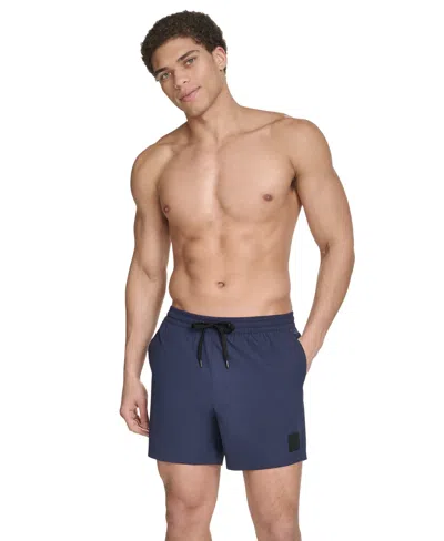 Calvin Klein Men's Stretch Modern Euro 5" Swimsuit In Navy
