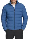 Calvin Klein Mens Quilted Cold Weather Puffer Jacket In Blue