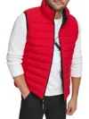 Calvin Klein Stretch Water Resistant Puffer Vest In Deep Red