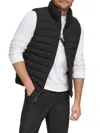 Calvin Klein Stretch Water Resistant Puffer Vest In Ebony