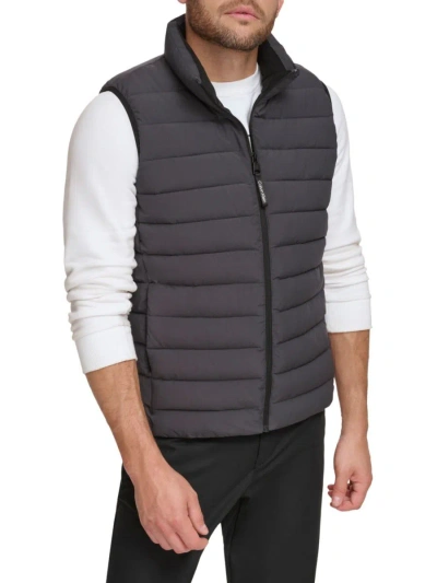 Calvin Klein Men's Stretch Puffer Vest In Iron