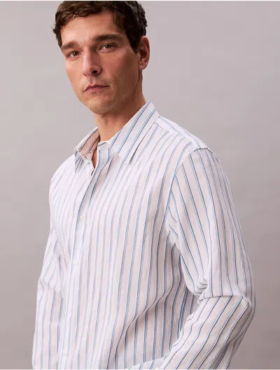 Calvin Klein Men's Stripe Relaxed Button-down Shirt