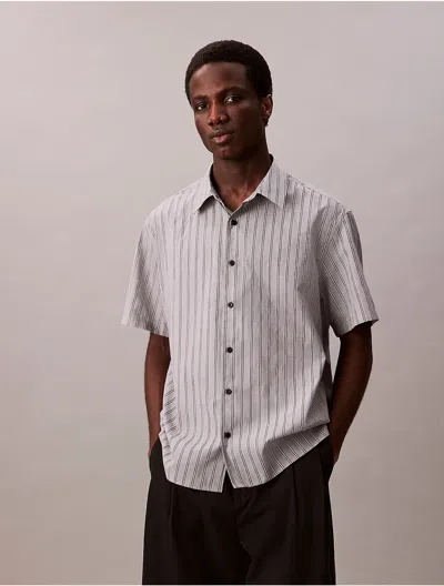 CALVIN KLEIN MEN'S STRIPE RELAXED BUTTON-DOWN SHIRT