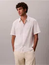 Calvin Klein Men's Stripe Relaxed Button-down Shirt In White