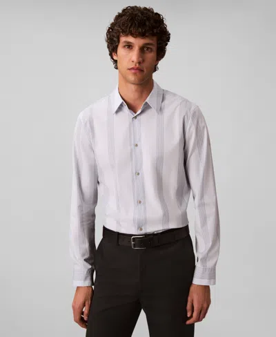 CALVIN KLEIN MEN'S STRIPE SLIM FIT SHIRT