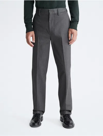 Calvin Klein Men's Structured Straight Leg Pants In Charcoal Smoke
